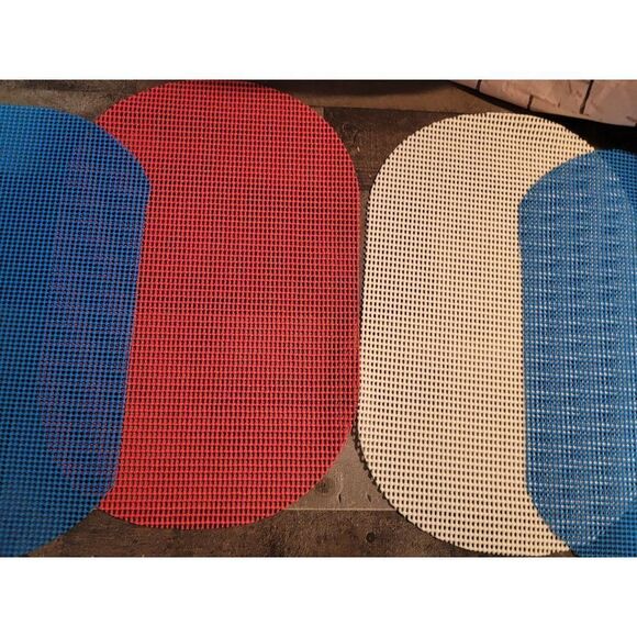 Red white blue USA America July 4th set placemat set - Picture 3 of 5